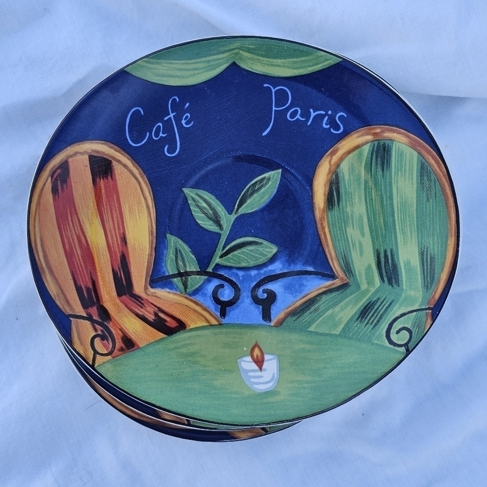 Set of 3 Sango Cafe Paris Salad Plates 4914